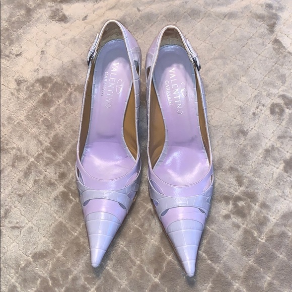 Valentino Shoes - Valentino Like new1 time Lilac crocodile print